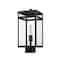 Z-Lite Nuri 1 Light Outdoor Post Mount Fixture, Black & Clear 596PHMS-BK - alternate 5